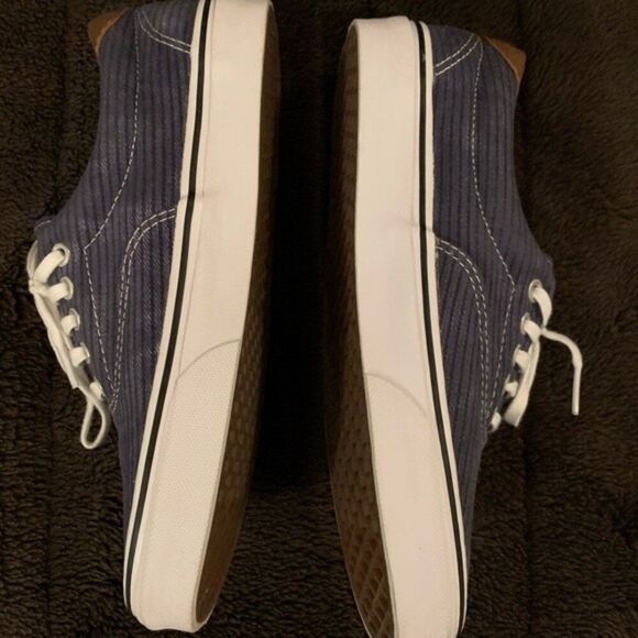 Vans Era 59 Washed Herringbone Blue With Leather - Picture 4 of 5